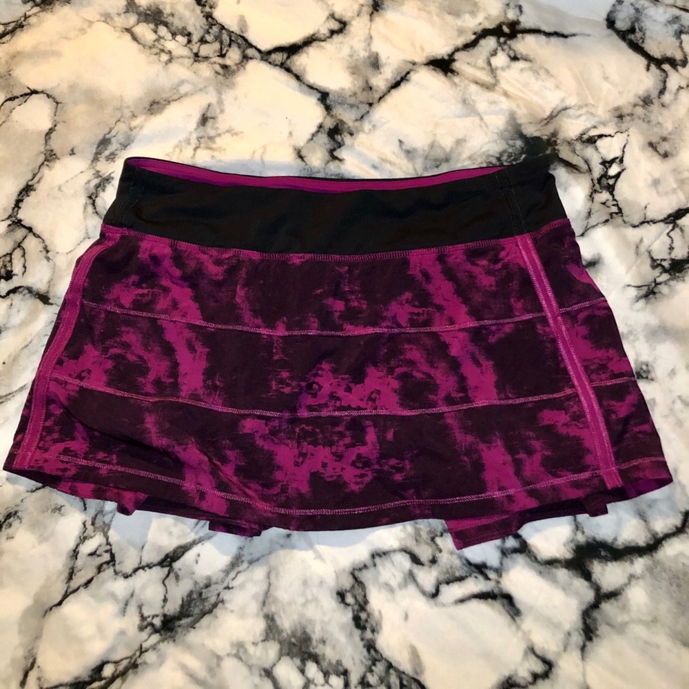 Purple and black Lululemon skirt